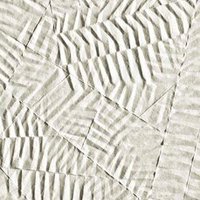 Nappe Sindoa, feuilles allover, fond beige, carrée 200x200 cm, polycoton  Jacquard